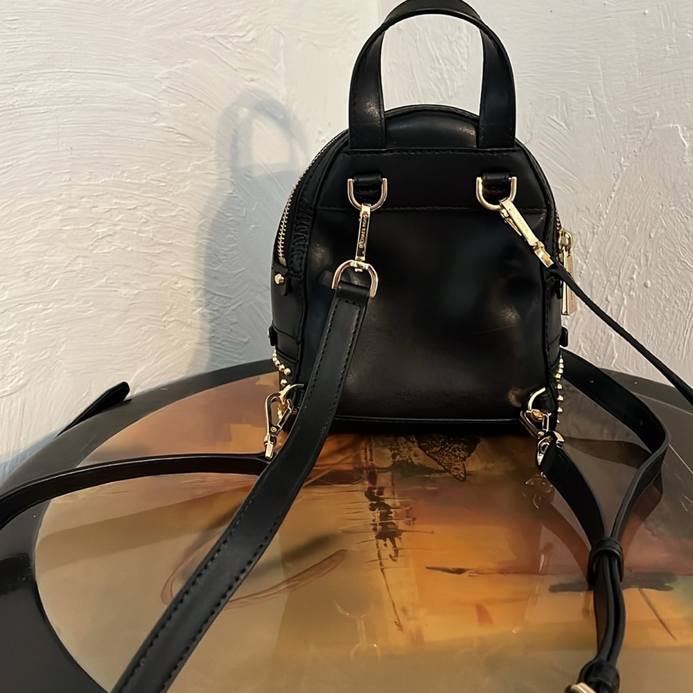 Michael Kors Black Mini Bag with Gold Accents - Picture 12 of 15